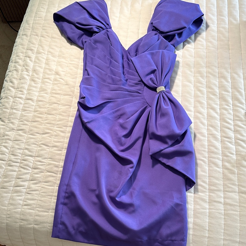 Vintage Designer Elegant and Dramatic Purple Dress